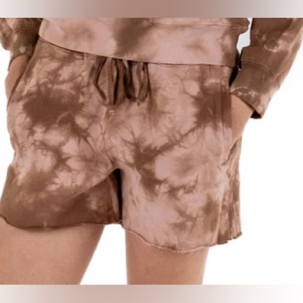 Lacausa Tie-Dye Brown Lounge Shorts - NWT - Size XS